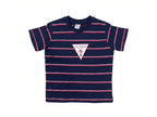 Kids Navy Blue Striped T Shirt